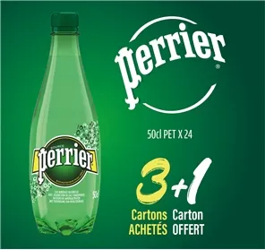 3+1 PERRIER 50CL PET X 24
