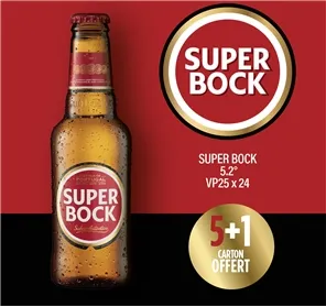 5+1 CARTON SUPER BOCK CHEZ MILLIET EN DECEMBRE