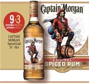 9+3 CAPTAIN MORGAN SPICED GOLD 70CL