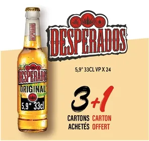 3+1 DESPERADOS 33cl VP