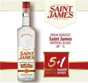 5+1 RHUM ST JAMES IMPERIAL BLANC 100CL