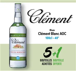 5+1 RHUM CLEMENT BLANC AC 40° 1L