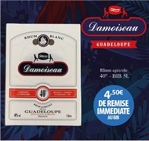 4,50EUROS REMISE DAMOISEAU BLANC 40° BIB 5L