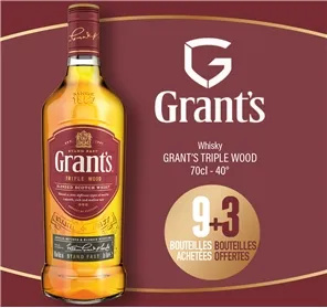 9+3 WHISKY GRANT'S TRIPLE WOOD