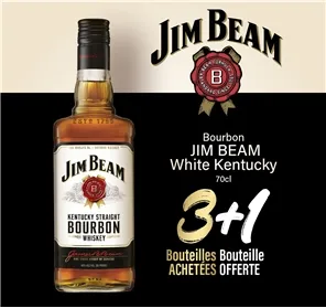 3+1 JIM BEAM WHITE 70cl 