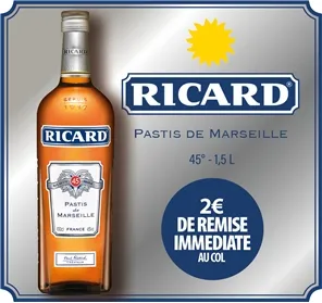 2 EUROS REMISE RICARD MAGNUM 1,5L 