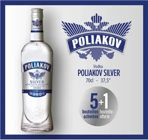 5+1 VODKA POLIAKOV SILVER 70CL