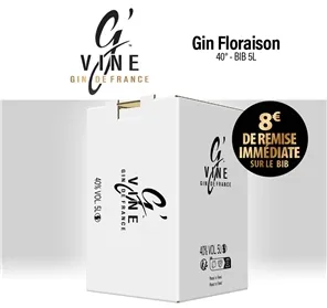 8 EUROS REMISE SUR BIB GIN G'VINE FLORAISON 5L