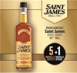 5+1 RHUM ST JAMES ROYAL AMBRE  70CL