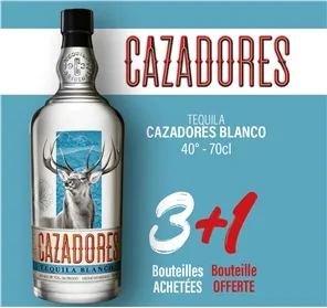 3+1 TEQUILA CAZADORES 40° 70CL