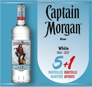 5+1 CAPTAIN MORGAN WHITE 70CL