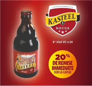20% REMISE KASTEEL ROUGE 33CL VC 