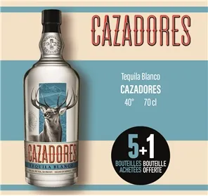 5+1 TEQUILA CAZADORES 40° 70CL