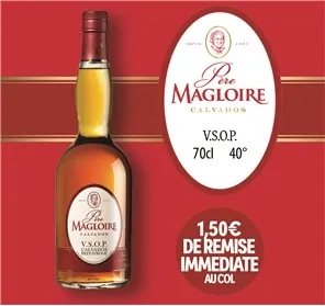 1,50€ REMISE CALVADOS PERE MAGLOIRE VSOP 70CL 