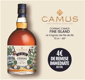 4€ REMISE COGNAC CAMUS FINE ISLAND 70CL