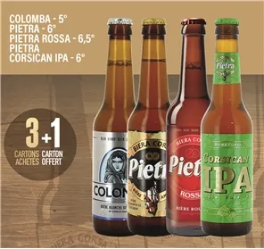 3+1 COLOMBA ET GAMME PIETRA  33cl VP 