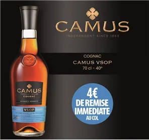 4€ REMISE COGNAC CAMUS VSOP 70CL