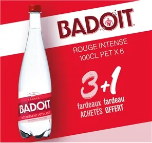 3+1 BADOIT ROUGE INTENSE 100CL PET