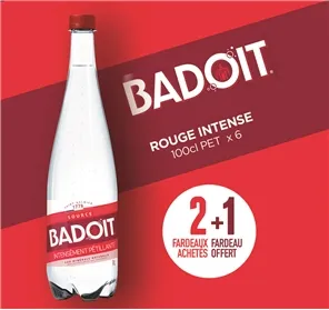 2+1 BADOIT ROUGE INTENSE 100CL PET