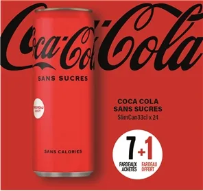 7+1 COCA COLA SANS SUCRES SLIMCAN