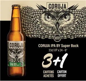 3+1 CORUJA  IPA 33CL X24